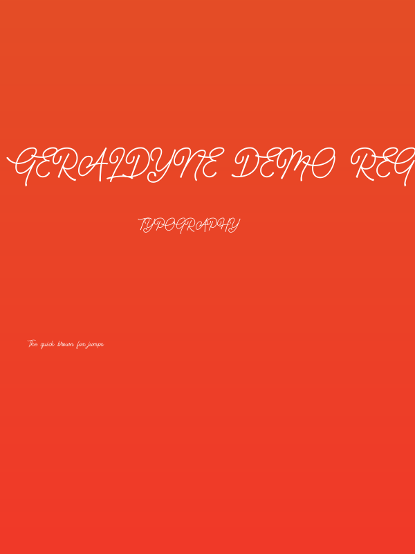 Geraldyne Demo Regular Poster