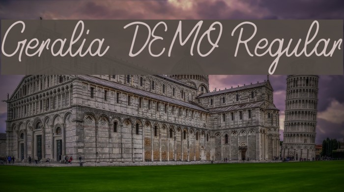 Geralia - DEMO Regular Font examples