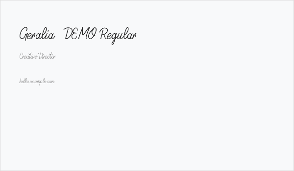 Geralia - DEMO Regular Business Card