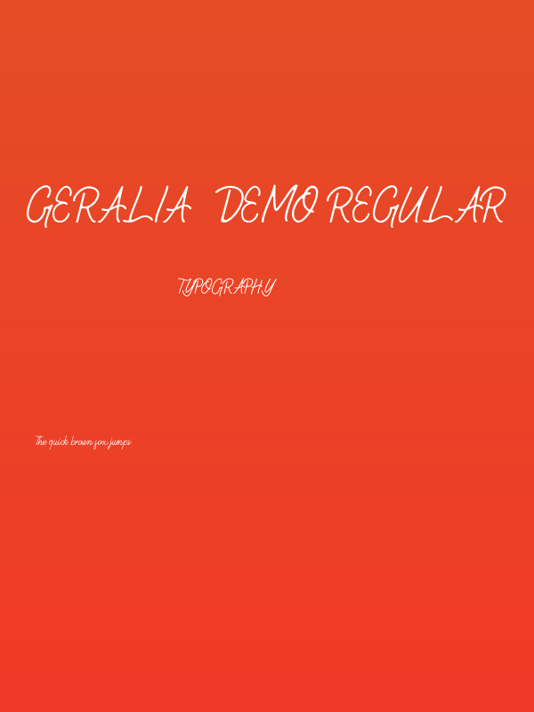 Geralia - DEMO Regular Poster
