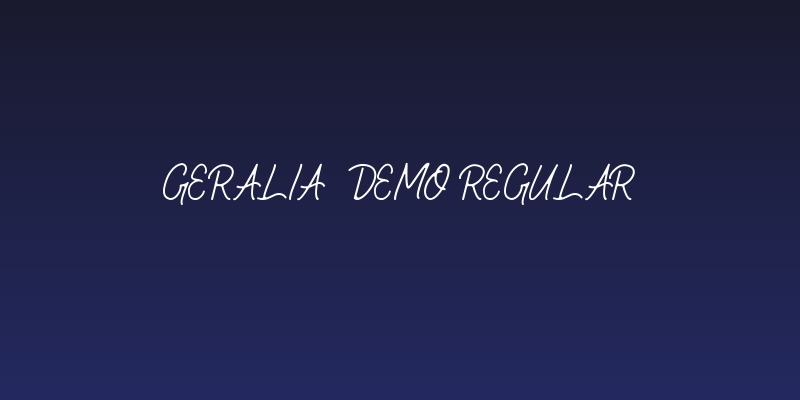 Geralia - DEMO Regular Social Header