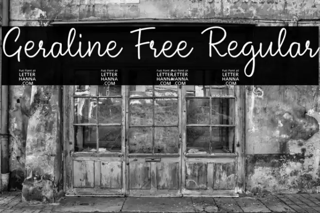 Geraline Free Regular Font examples