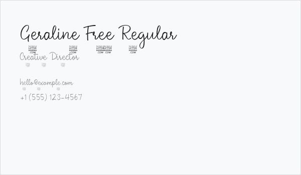 Geraline Free Regular Business Card