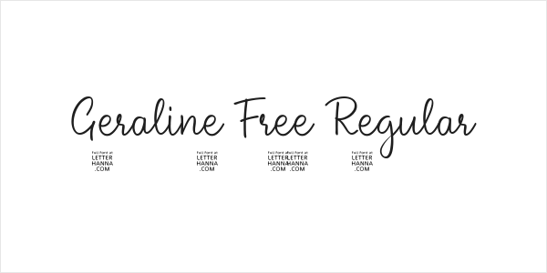 Geraline Free Regular Logo