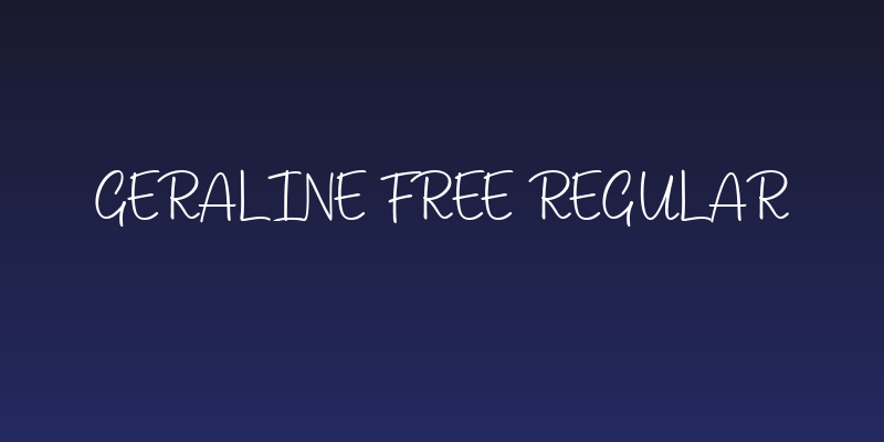 Geraline Free Regular Social Header