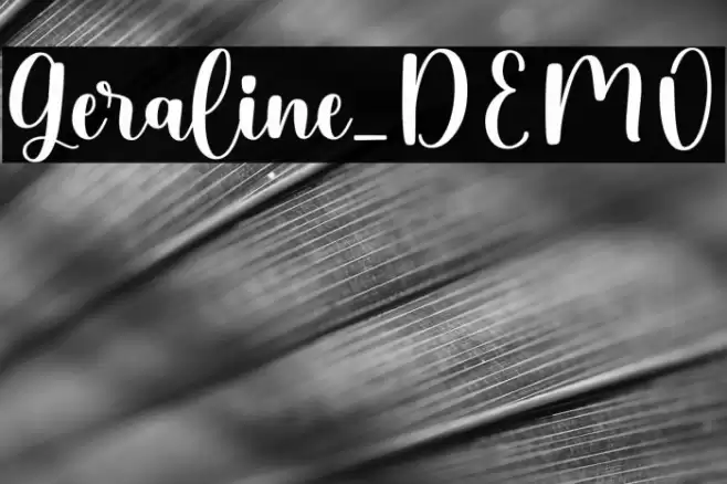 Geraline_DEMO Font examples