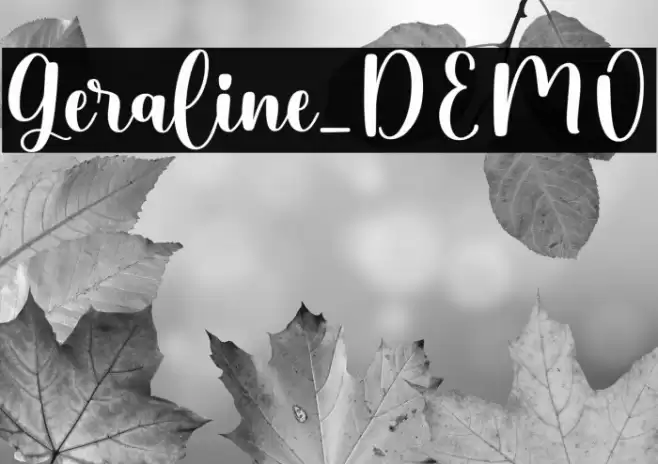 Geraline_DEMO Font examples