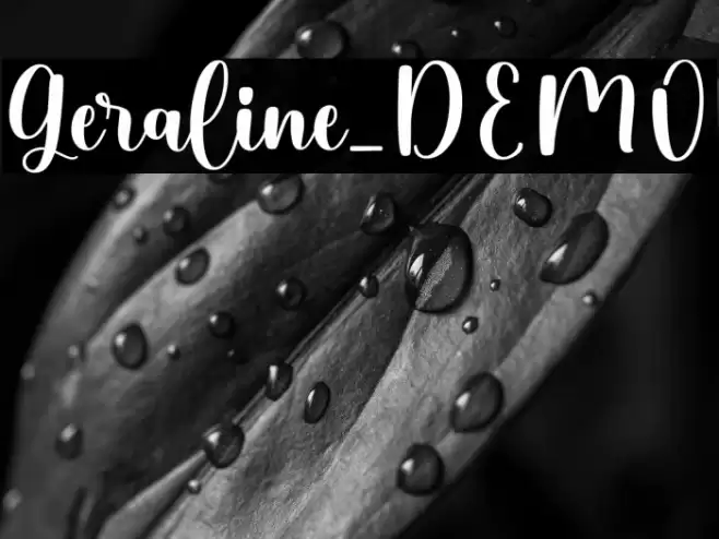 Geraline_DEMO Font examples