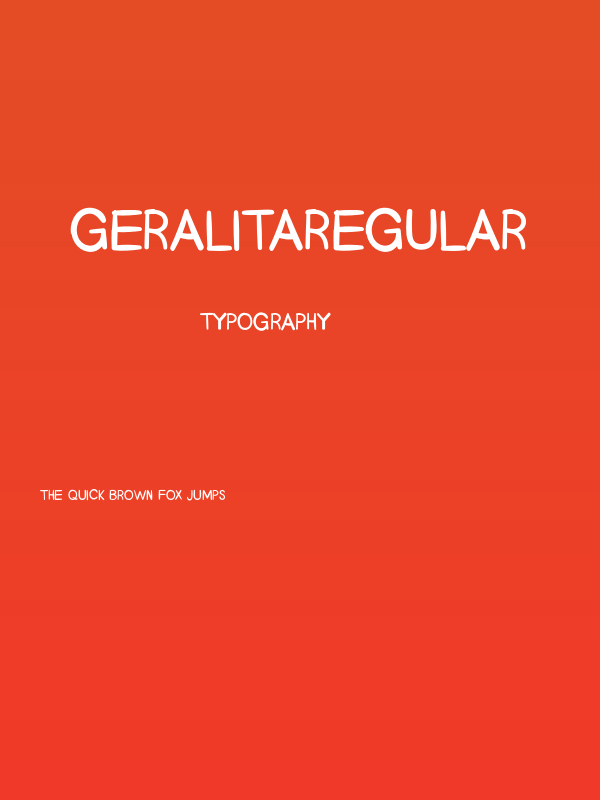 GeralitaRegular Poster