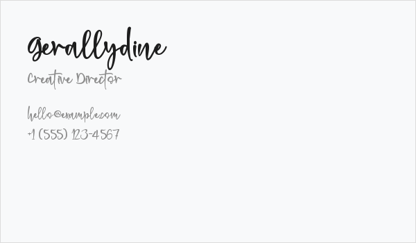 Gerallydine Business Card