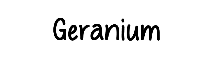 Geranium  フリーフォントのダウンロード