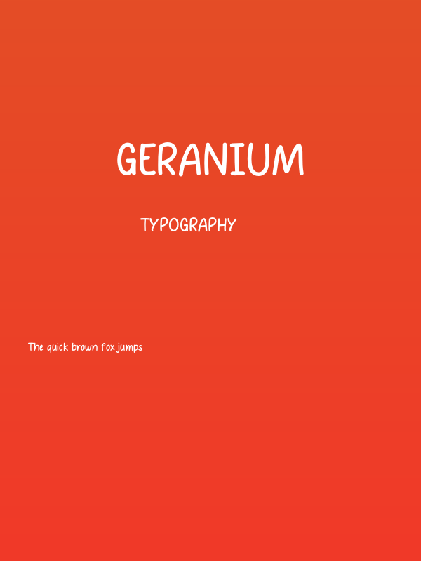 Geranium Poster