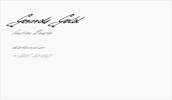 Gerards Gold Business Card