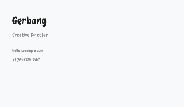 Gerbang Business Card