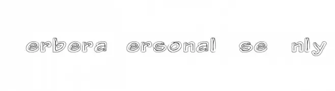 Gerbera Personal Use Only  baixar fontes gratis
