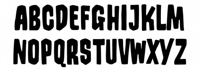 Gerbersllo Шрифта ВЕРХНИЙ