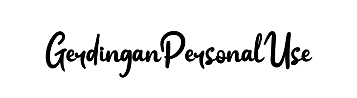 Gerdingan Personal Use  नि: शुल्क फ़ॉन्ट्स डाउनलोड