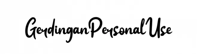 Gerdingan Personal Use  Скачать бесплатные шрифты