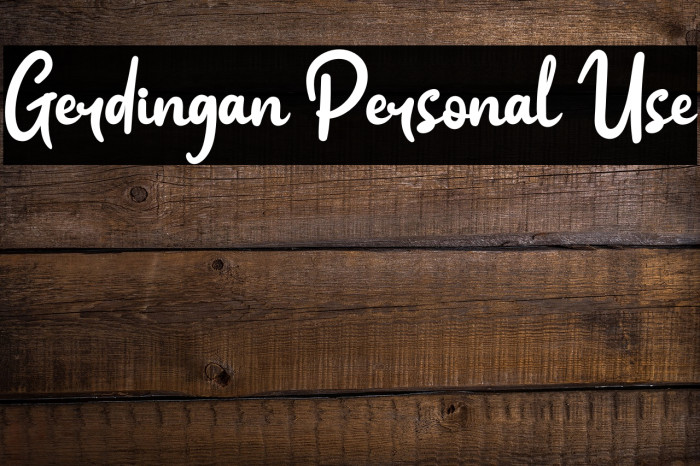 Gerdingan Personal Use Font examples