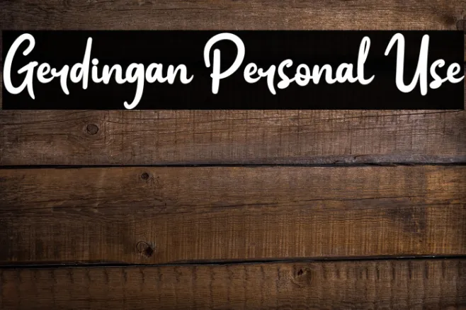 Gerdingan Personal Use Example 1