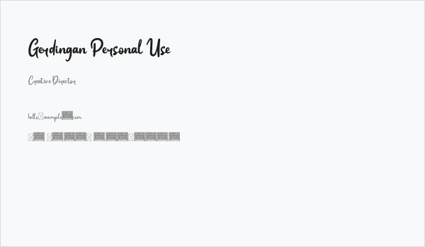 Gerdingan Personal Use Business Card