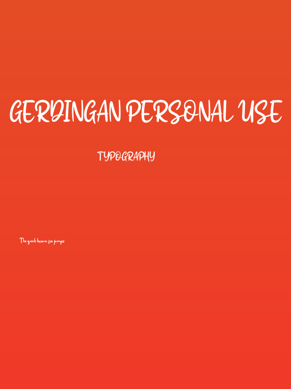 Gerdingan Personal Use Poster