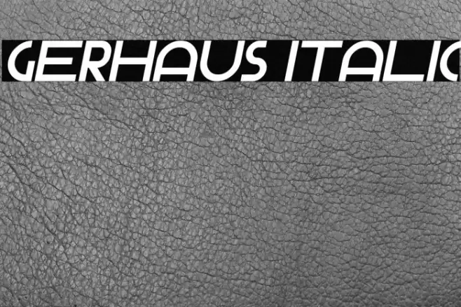 Gerhaus Italic Caratteri examples