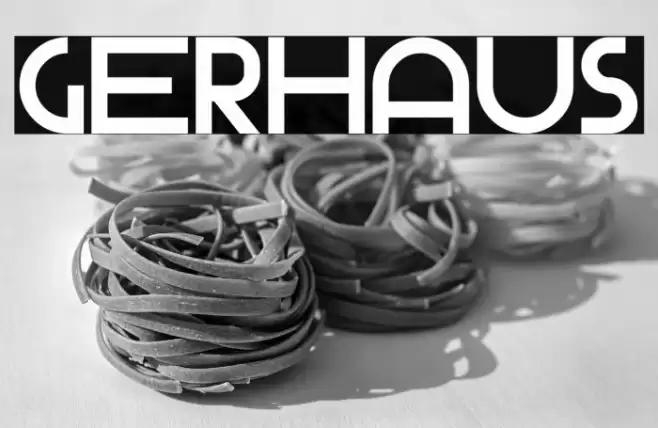 Gerhaus Font examples