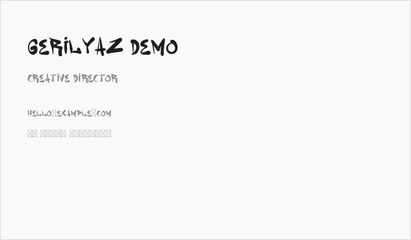 Gerilyaz Demo Business Card