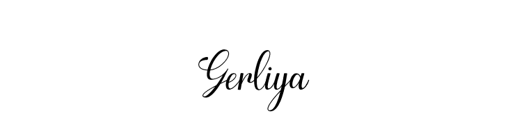 Gerliya  Скачать бесплатные шрифты