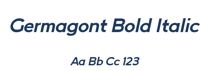 Germagont Bold Italic Font Preview