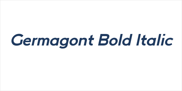 Germagont Bold Italic Logo