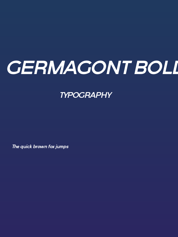 Germagont Bold Italic Poster