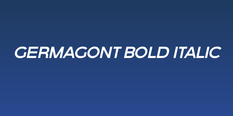 Germagont Bold Italic Social Header