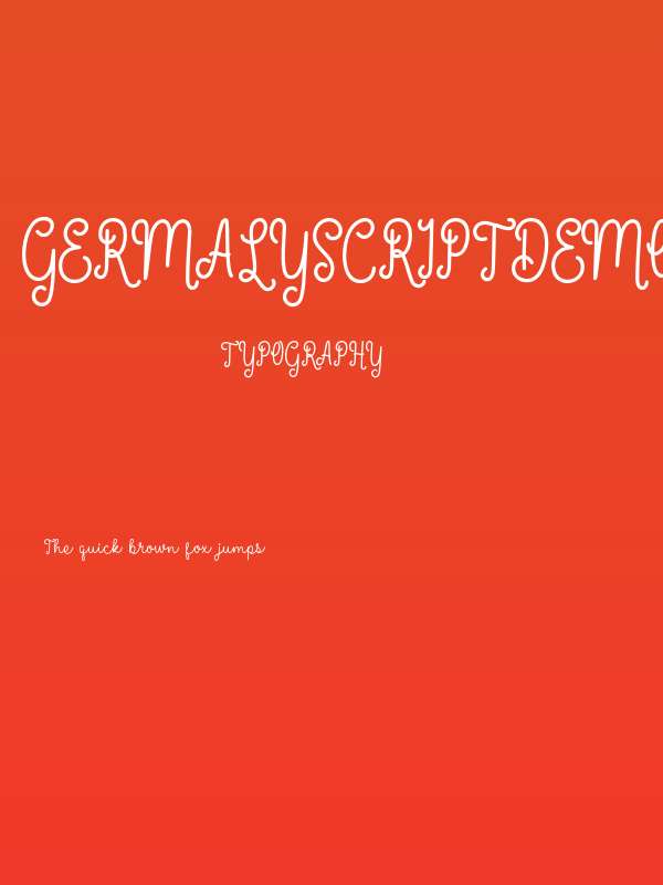 GermalyScriptDEMO-Regular Poster