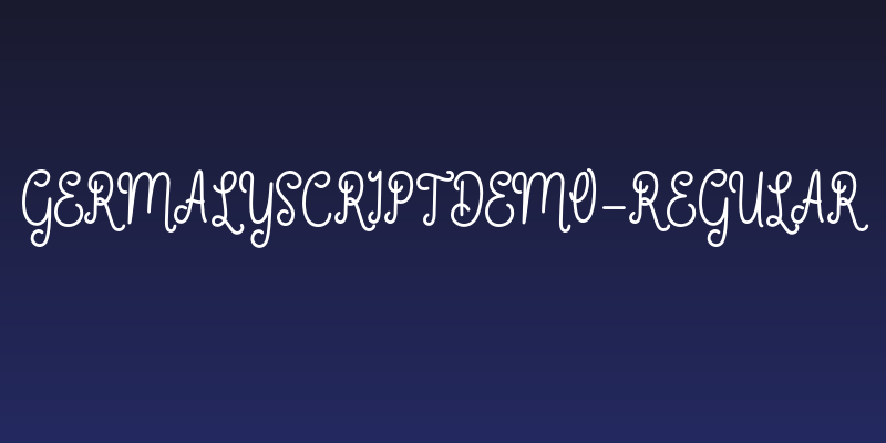 GermalyScriptDEMO-Regular Social Header