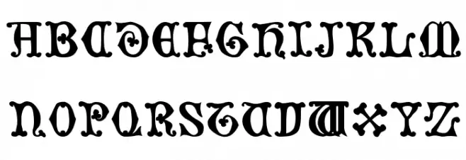 German-Blackletters--15th-c- Caratteri MAIUSCOLE