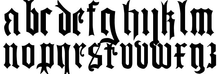 German-Blackletters--15th-c- Font LOWERCASE