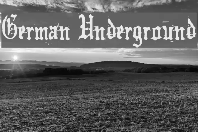 German Underground Font examples