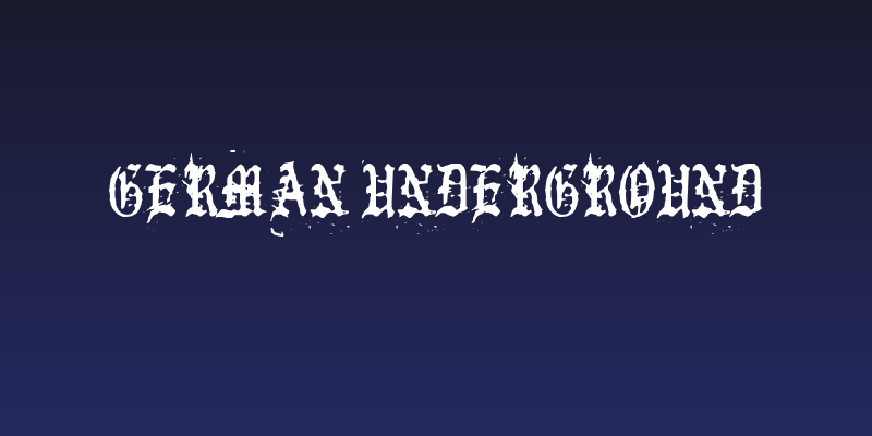 German Underground Social Header