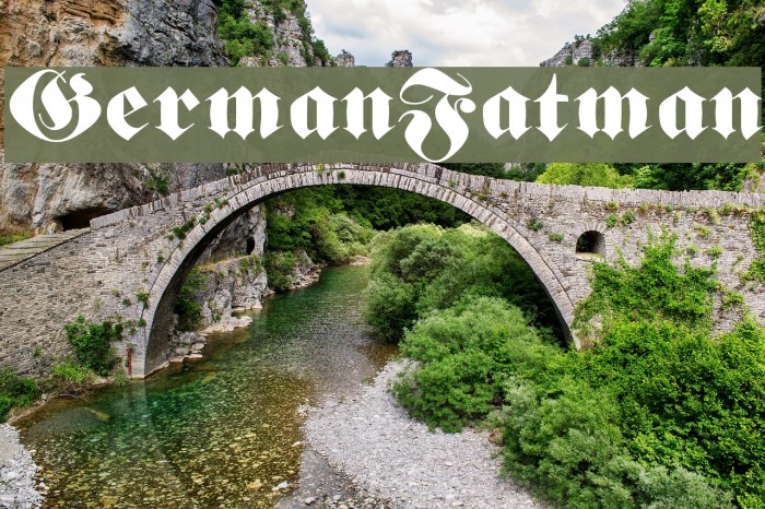 GermanFatman Font examples