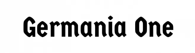 Germania One  Frei Schriftart Herunterladen