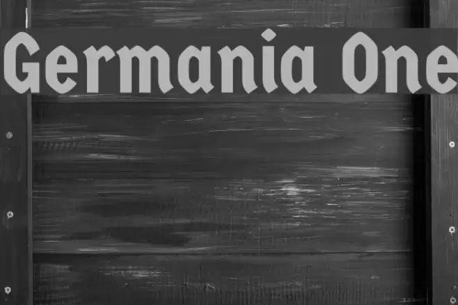Germania One Font examples