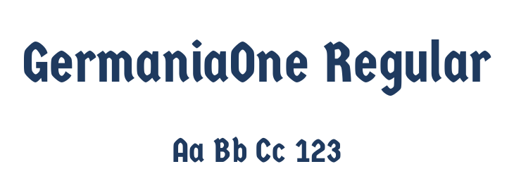 GermaniaOne Regular Font Preview