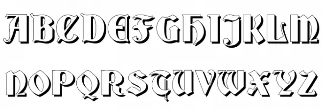 GermaniaShadow 字体 大写
