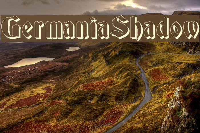 GermaniaShadow Font examples