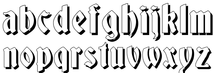 GermaniaShadow Font LOWERCASE