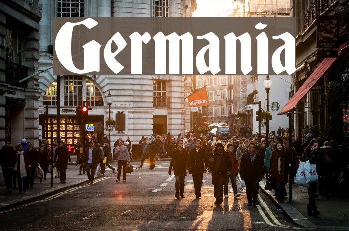 Germania Font examples