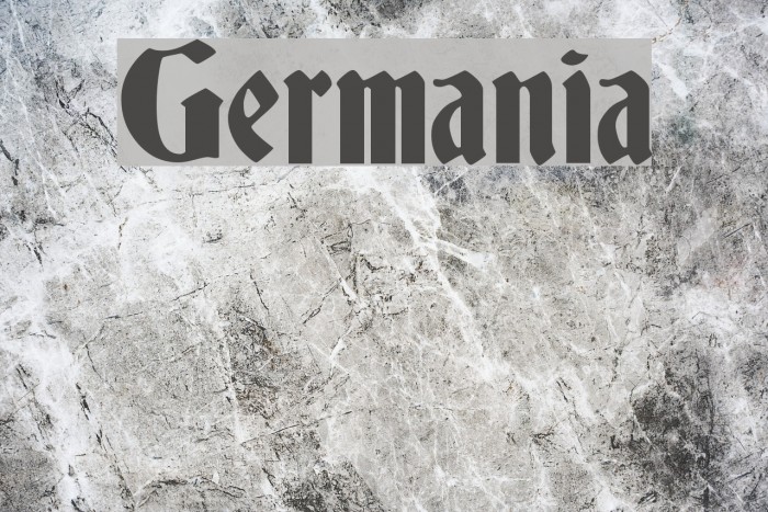 Germania Font examples