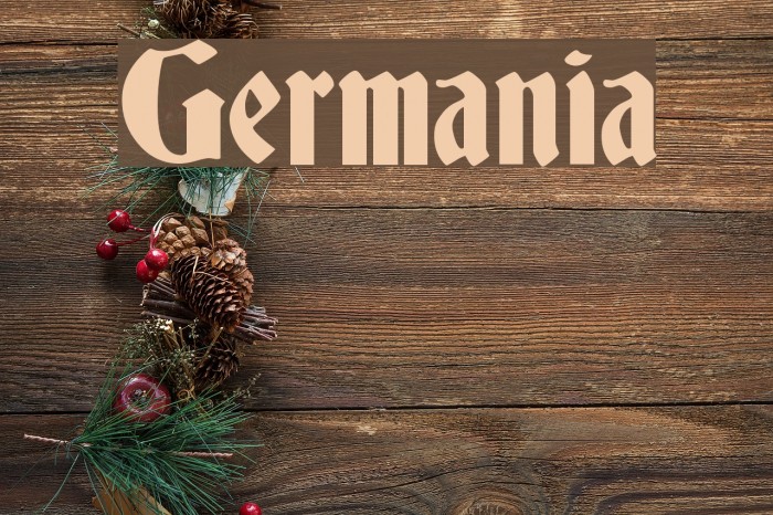 Germania Font examples